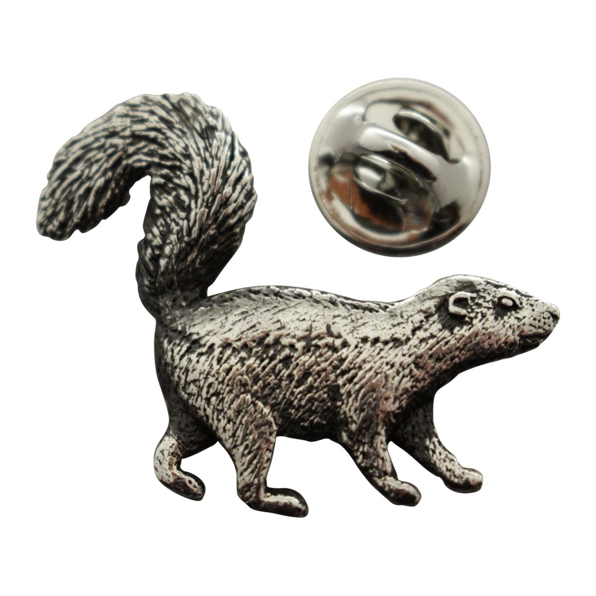 Skunk Pin ~ Antiqued Pewter ~ Lapel Pin ~ Sarah's Treats & Treasures
